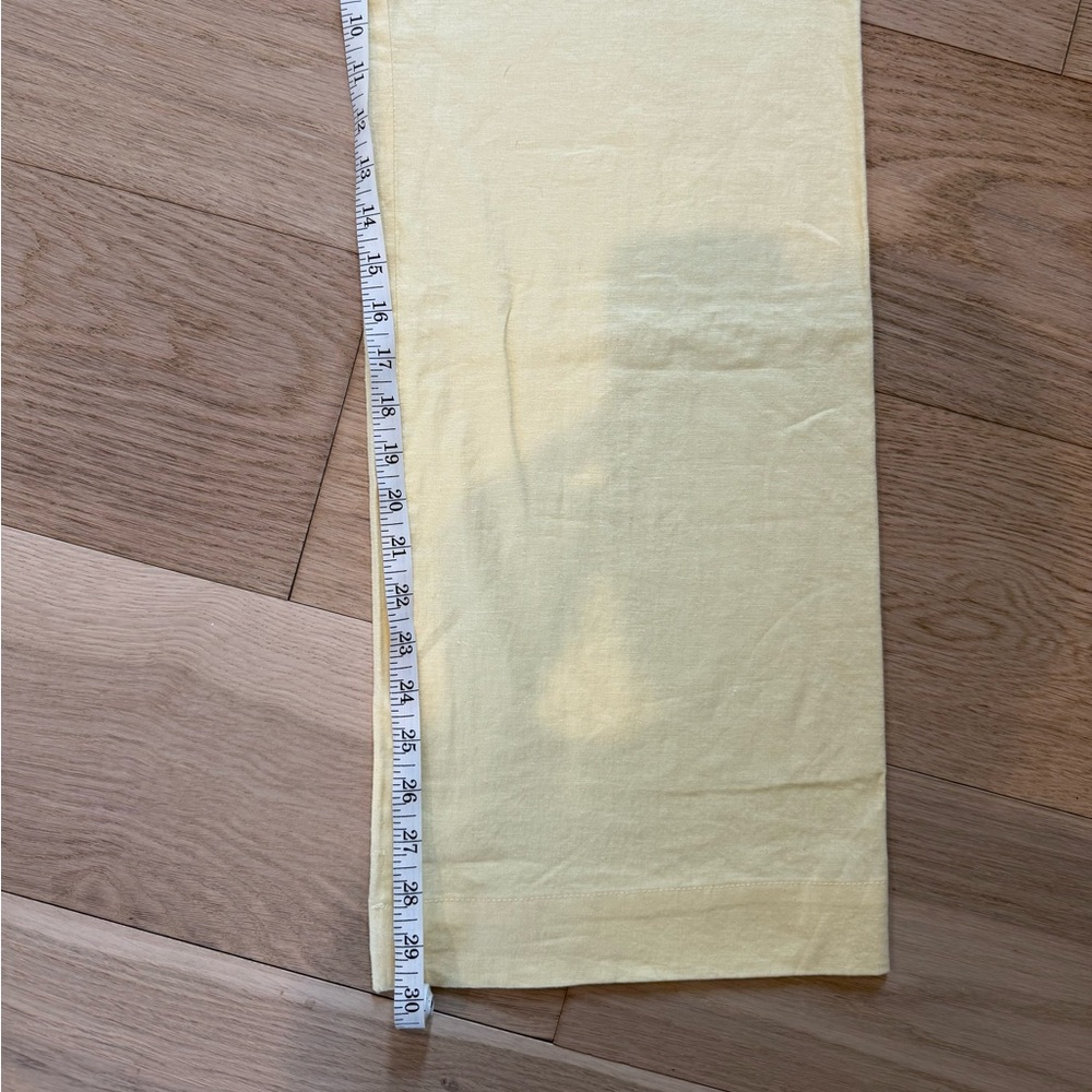 Maeve - Colette Beachy Linen Full-Length Wode-Leg Pants - 28 - Butter Yellow - Picture 9 of 9